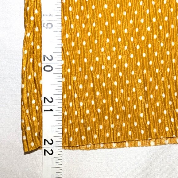 Mango | Cropped Wide Leg Polka Dot Jumpsuit in Mustard Yellow | Size Small - Picture 8 of 10